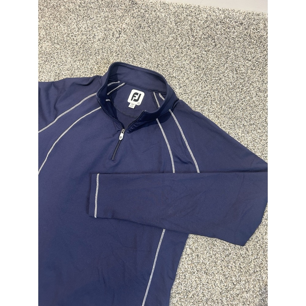 Footjoy Ladies Large 1/4 Zip Mid Layer Athletic Spandex Navy Blue #27668